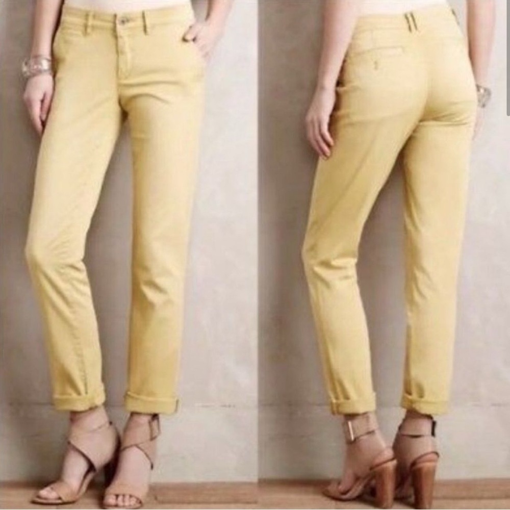 Pilcro and the Letterpress | Anthropologie | Hyphen Chinos | Yellow | Sz 29